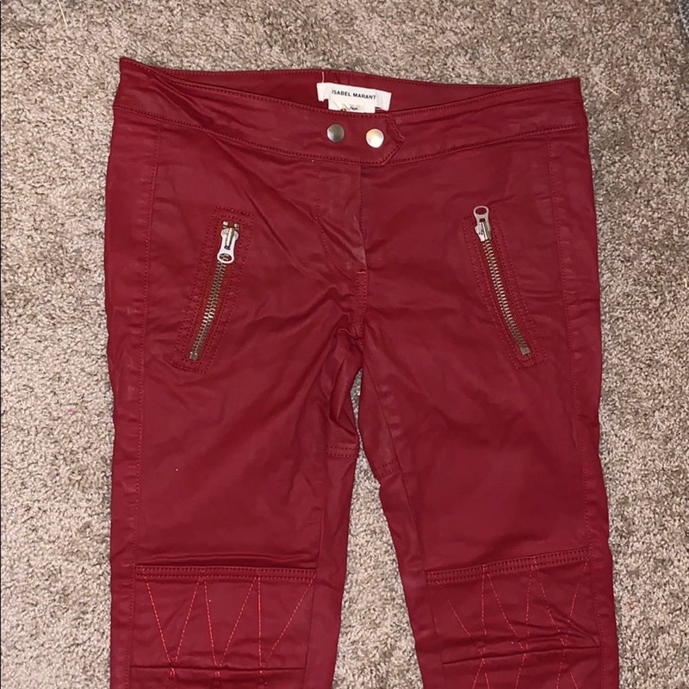 Isabel Marant Pour for H&M Red Waxed Pants